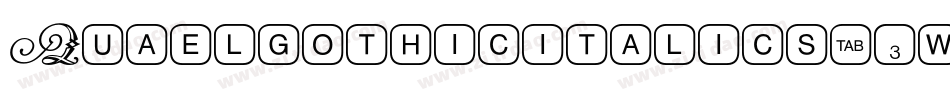 Quaelgothicitalics-3w08字体转换