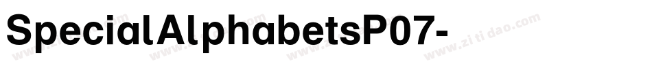 SpecialAlphabetsP07字体转换