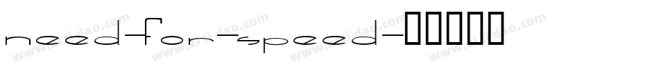 Need-for-Speed字体转换