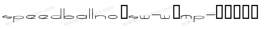 Speedballno2sw-w2mP字体转换