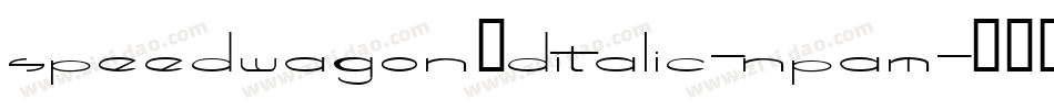Speedwagon3DItalic-nPAM字体转换