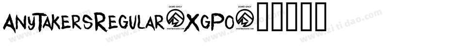 AnyTakersRegular-XgPo字体转换