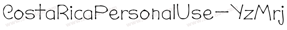 CostaRicaPersonalUse-YzMrj字体转换