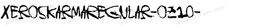 XerosKarmaRegular-oZ10字体转换