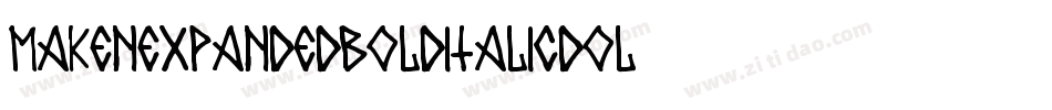 MakenExpandedBoldItalic-DOL80字体转换
