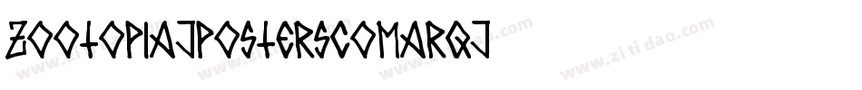 ZootopiaJposterscomar-qJ80字体转换