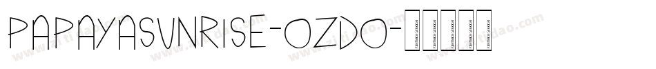 PapayaSunrise-OzdO字体转换