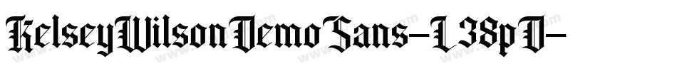 KelseyWilsonDemoSans-L38pD字体转换
