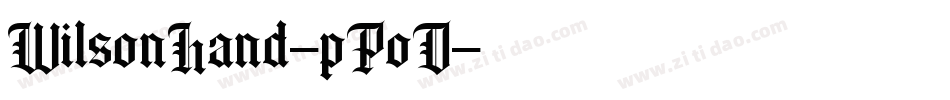 WilsonHand-pPoD字体转换