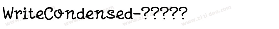 WriteCondensed字体转换