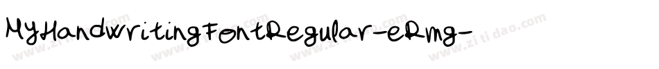 MyHandwritingFontRegular-eRmg字体转换
