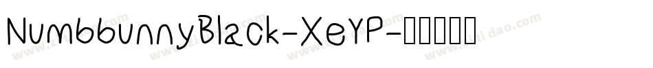 NumbbunnyBlack-XeYP字体转换