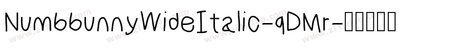 NumbbunnyWideItalic-qDMr字体转换