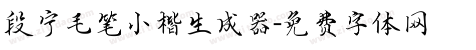 段宁毛笔小楷生成器字体转换