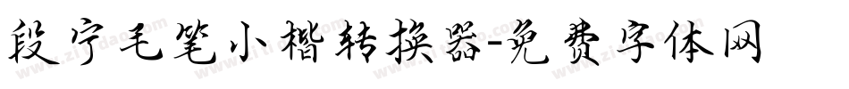 段宁毛笔小楷转换器字体转换