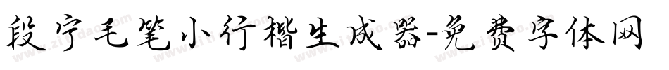 段宁毛笔小行楷生成器字体转换