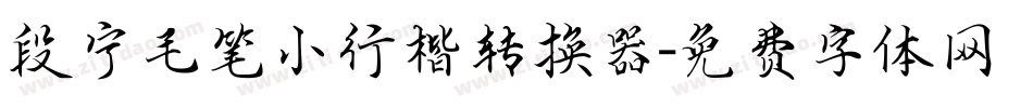 段宁毛笔小行楷转换器字体转换