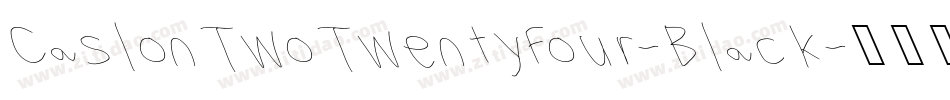 CaslonTwoTwentyFour-Black字体转换