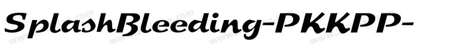 SplashBleeding-PKKPP字体转换
