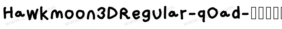 Hawkmoon3DRegular-qOad字体转换