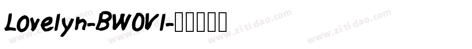 Lovelyn-BW0Vl字体转换