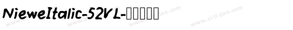 NieweItalic-52VL字体转换