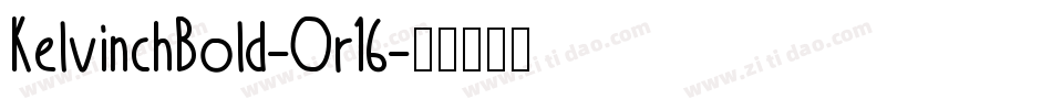 KelvinchBold-Or16字体转换