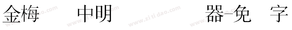 金梅简体中明国际码转换器字体转换