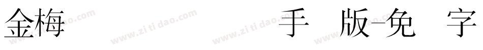 金梅简体细圆国际码手机版字体转换