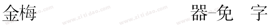 金梅简体细圆国际码转换器字体转换