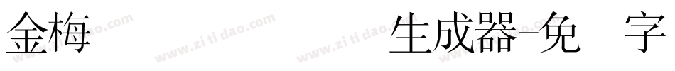 金梅简体细隶国际码生成器字体转换