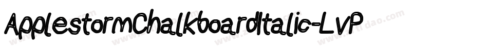 ApplestormChalkboardItalic-LvPy字体转换