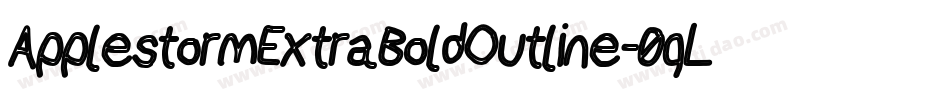 ApplestormExtraBoldOutline-0qLr字体转换