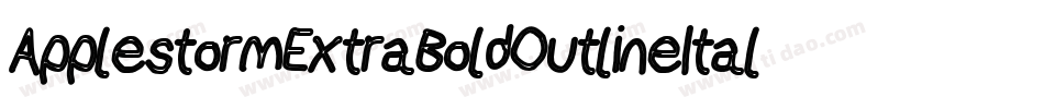 ApplestormExtraBoldOutlineItalic-ePqO字体转换