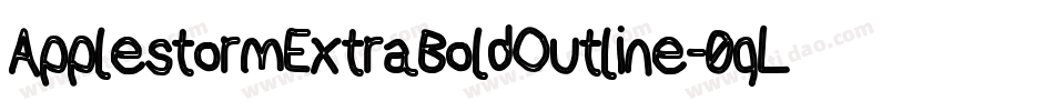 ApplestormExtraBoldOutline-0qLr字体转换