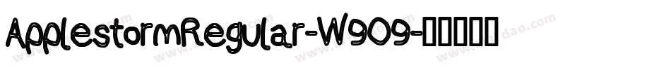 ApplestormRegular-W9O9字体转换