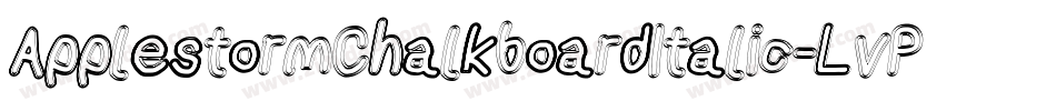 ApplestormChalkboardItalic-LvPy字体转换