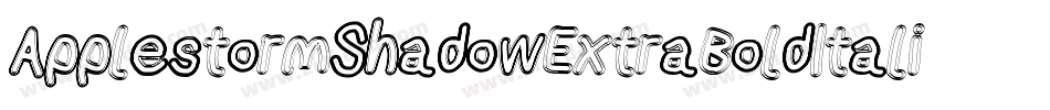 ApplestormShadowExtraBoldItalic-OmLo字体转换