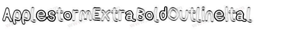 ApplestormExtraBoldOutlineItalic-ePqO字体转换
