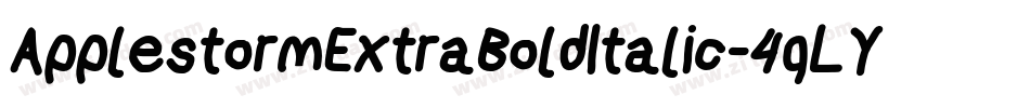 ApplestormExtraBoldItalic-4qLY字体转换