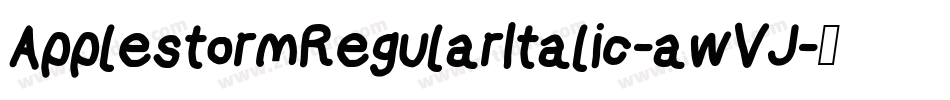 ApplestormRegularItalic-awVJ字体转换