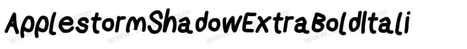 ApplestormShadowExtraBoldItalic-OmLo字体转换