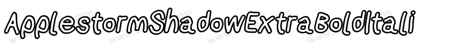 ApplestormShadowExtraBoldItalic-OmLo字体转换