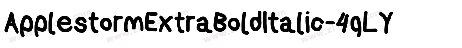 ApplestormExtraBoldItalic-4qLY字体转换