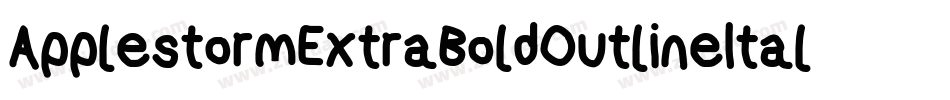 ApplestormExtraBoldOutlineItalic-ePqO字体转换