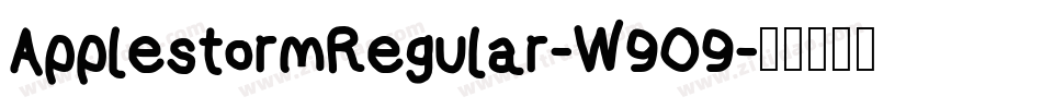 ApplestormRegular-W9O9字体转换