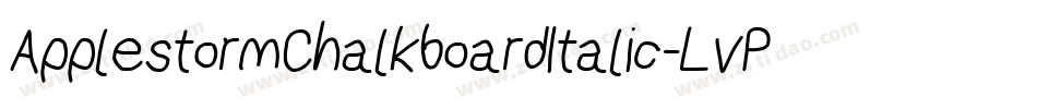 ApplestormChalkboardItalic-LvPy字体转换