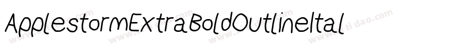 ApplestormExtraBoldOutlineItalic-ePqO字体转换