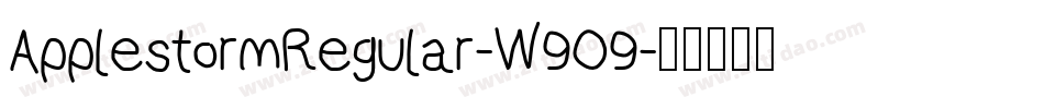ApplestormRegular-W9O9字体转换