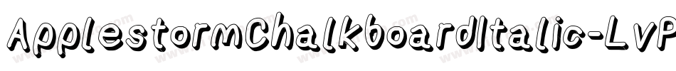 ApplestormChalkboardItalic-LvPy字体转换